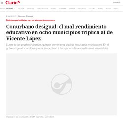 Conurbano desigual: el mal rendimiento educativo en ocho municipios triplica al de Vicente López