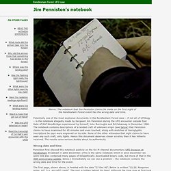 Rendlesham Forest UFO - Jim Penniston's notebook