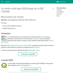 Un rendu carte topo QGIS basé sur la BD TOPO® - Geotribu