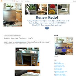 ReNew ReDo!: Stainless Steel Look Furniture