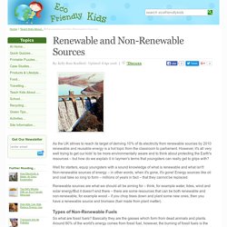 Renewable and Non-Renewable Sources