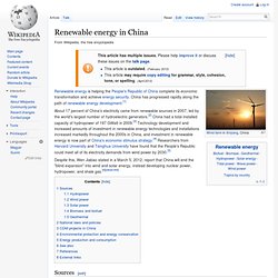 Renewable energy in China