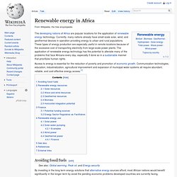 Renewable energy in Africa