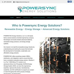 Renewable Energy Products and More Offered By Powersync Energy