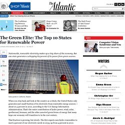 The Green Elite: The Top 10 States for Renewable Power - Jordan Weissmann - Business