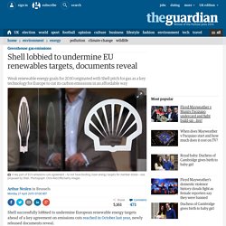 Shell lobbied to undermine EU renewables targets, documents reveal