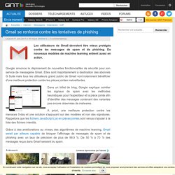 Gmail se renforce contre les tentatives de phishing