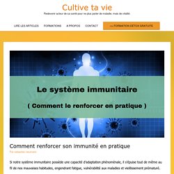 Comment renforcer son immunité en pratique - Cultive ta vie