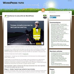 Renforcer la sécurité de WordPress