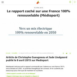 Le rapport caché sur une France 100% renouvelable (Médiapart)