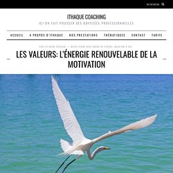 Les valeurs: l’énergie renouvelable de la motivation