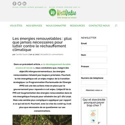 Energies Renouvelable : lutter contre le réchauffement climatique
