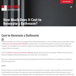 How Much Does it Cost to Renovate a Bathroom?