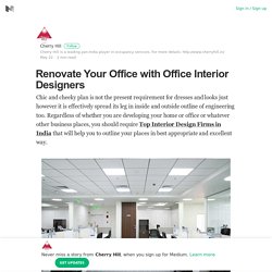 Renovate Your Office with Office Interior Designers
