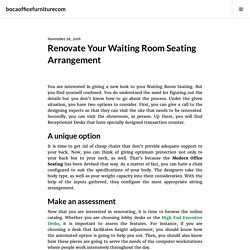 Renovate Your Waiting Room Seating Arrangement – bocaofficefurniturecom