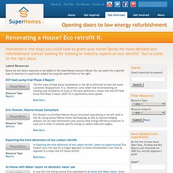 Renovating a house? Eco retrofit it.