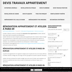 Rénovation appartement et atelier à Paris 09