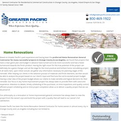 Highly Qualified Home Improvement Contractor in Irvine, Newport Beach and San Clemente - Greater Pacific Construction