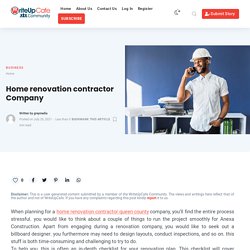 Home renovation contractor Company