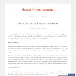 Home Design and Renovation Services – Home Improvement