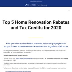 Top 5 Home Renovation Rebates and Tax Credits for 2020 - Renco
