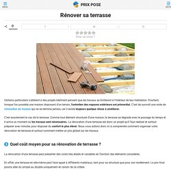 Rénovation terrasse : conseils et estimation du coût des travaux
