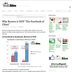 Why Renren is NOT “The Facebook of China”