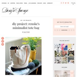 Design*Sponge » Blog Archive » diy project: renske’s minimalist tote bag