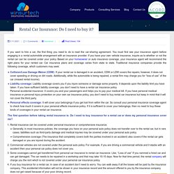 Rental Car Insurance: Do I need to buy it