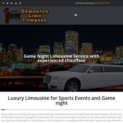 Luxury Limousine for Sports Events and Game night