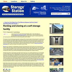 Renting and storing at a self storage facility