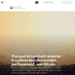 Pourquoi et comment renverser le système bancaire mondial, pacifiquement, avec Bitcoin — Damien Casoni