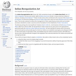 Indian Reorganization Act