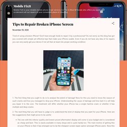 Tips to Repair Broken iPhone Screen
