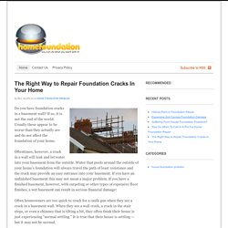 Repairing Foundation Cracks