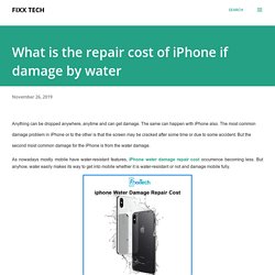 What is the repair cost of iPhone if damage by water