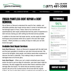 Paintless Dent Removal Frisco TX