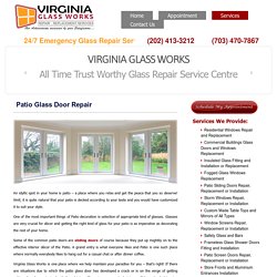 Patio Glass Door Repair service Alexandria VA, MD