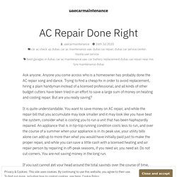 AC Repair Done Right – uaecarmaintenance