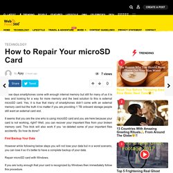 How to Repair Your microSD Card - WebFeed360