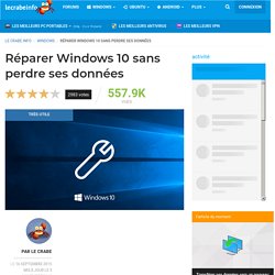 20190310072406 # W10 - Reparation - Réparer Windows 10 sans perdre ses données – Le Crabe Info