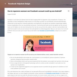 Hoe te repareren wanneer een Facebook-account crasht op een Android?