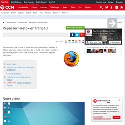 Repasser Firefox en français