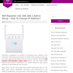 Wifi Repeater 192.168.188.1 Admin Setup – How To Change IP Address?