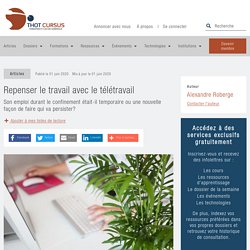 Repenser le travail avec le télétravail - Thot Cursus