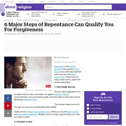 6 Steps of Repentance Can Qualify You For Forgiveness