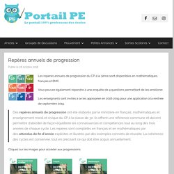 Repères annuels de progression - Portail PE