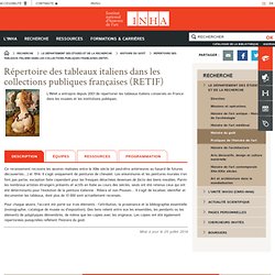 Répertoire des tableaux italiens dans les collections publiques françaises (RETIF) - INHA