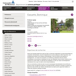 Caouette Dominique - Répertoire du département - Département de science politique - Université de Montréal