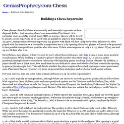 Building a Chess Repertoire - GeniusProphecy.com